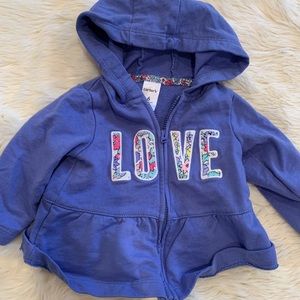 Baby girl zip up hoodie jacket
